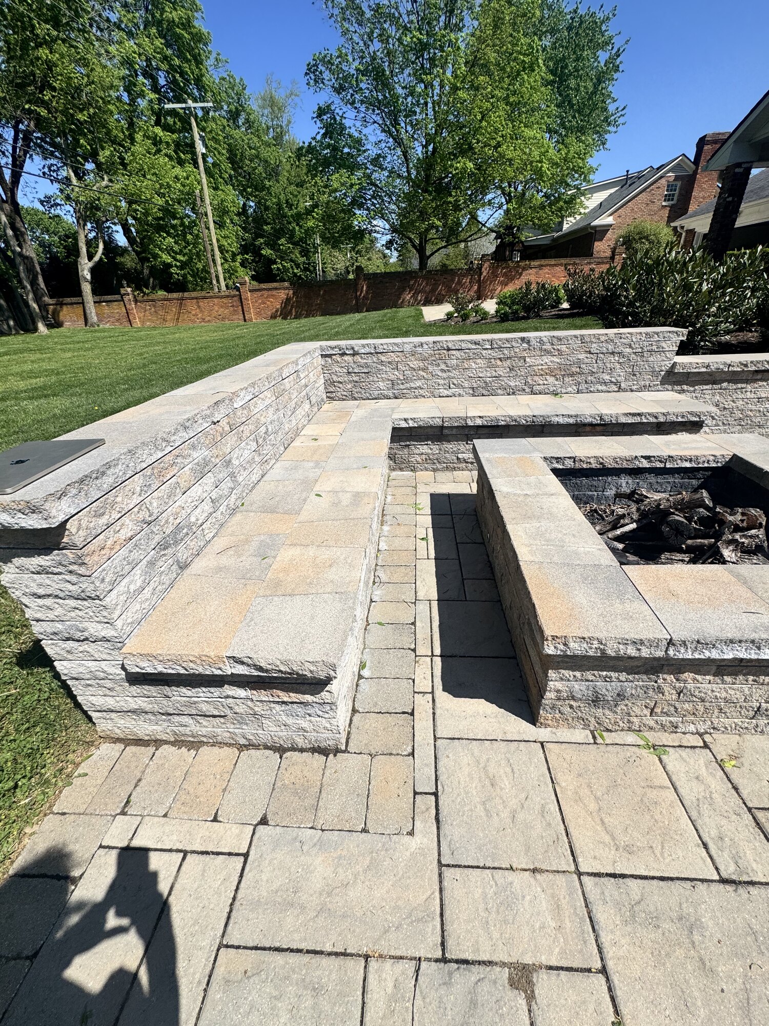 Stacked-Stone Fire Pit