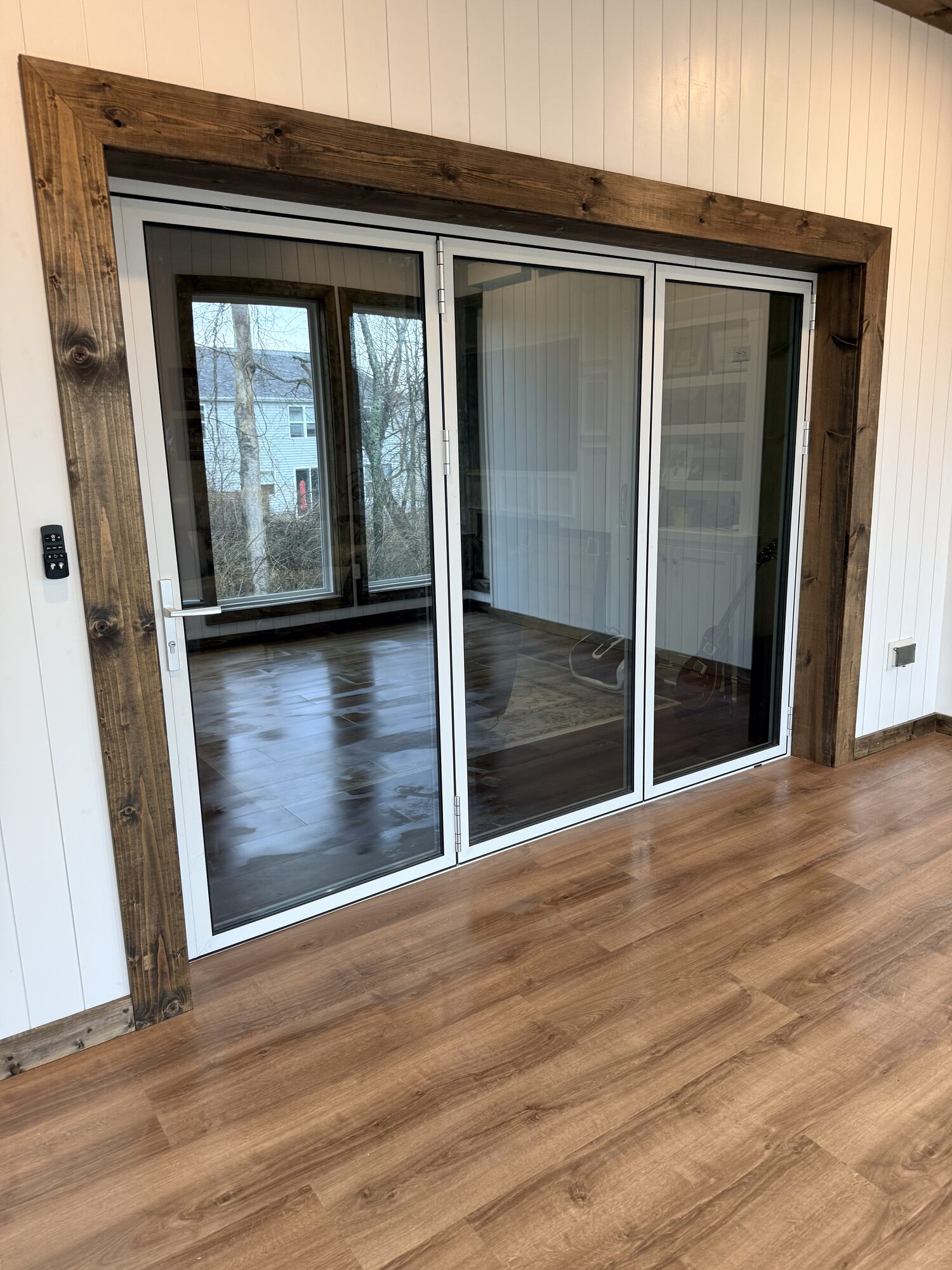 New plank flooring in a Lexington remodel